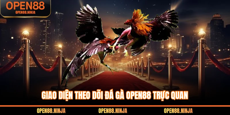 Giao diện theo dõi đá gà Open88 trực quan